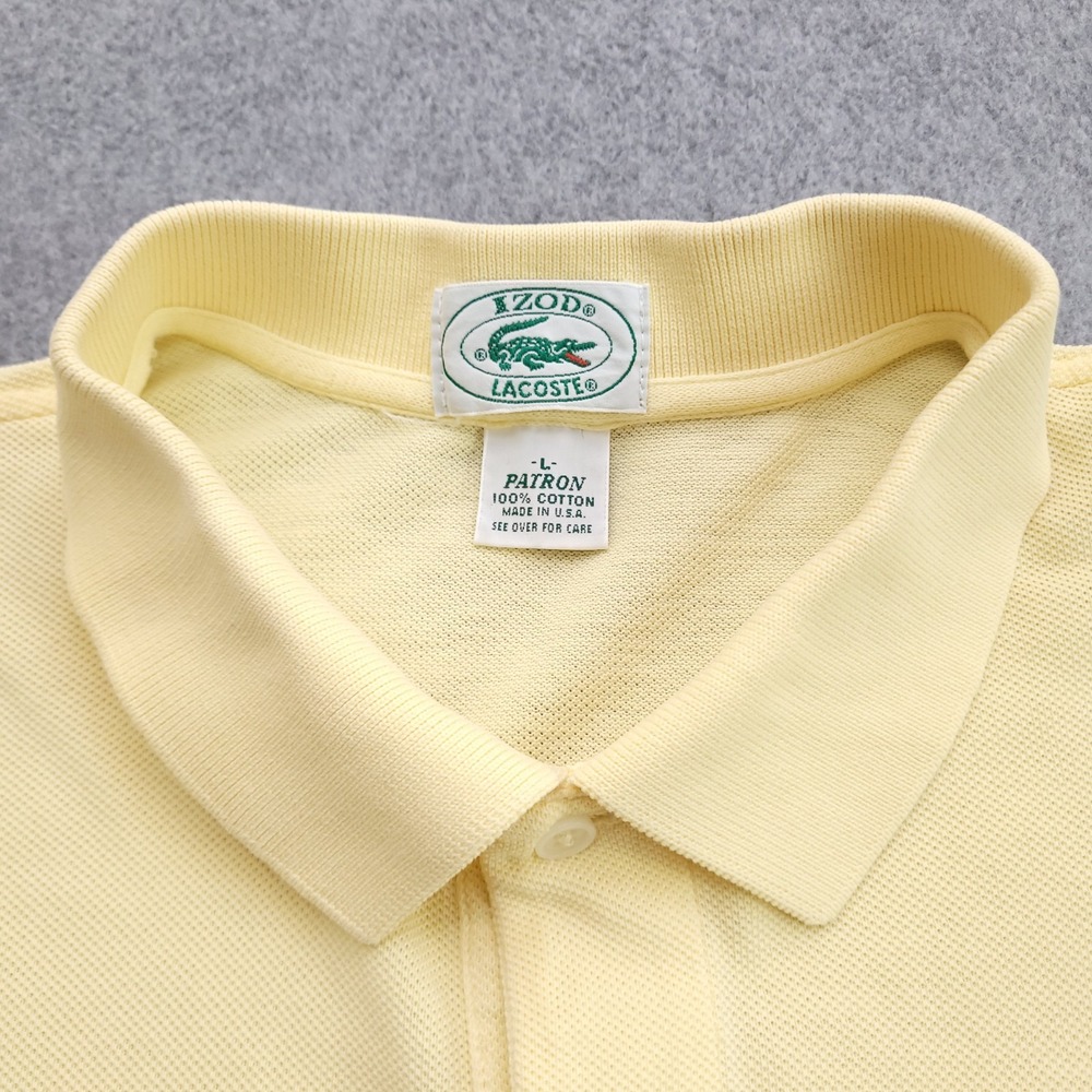 Izod‎ Lacoste Polo Shirt Mens L Patron Vintage 1980s Princess Anne Country Club - Picture 2 of 11